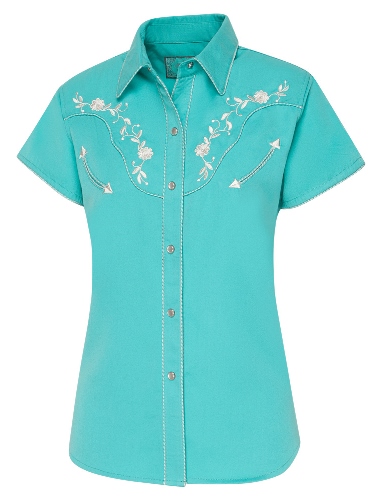 Chemise country AVERY Turquoise